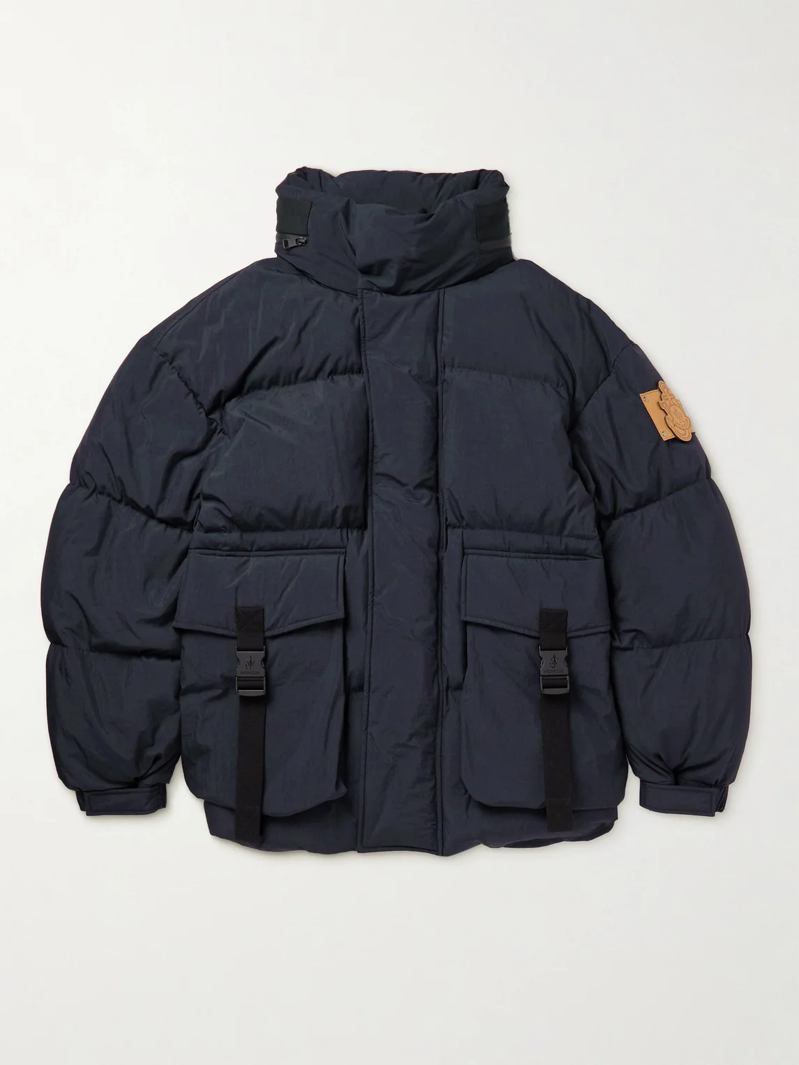 1 Moncler JW Anderson Donard Logo-Appliquéd Quilted Shell Hooded Down Jacket - 1
