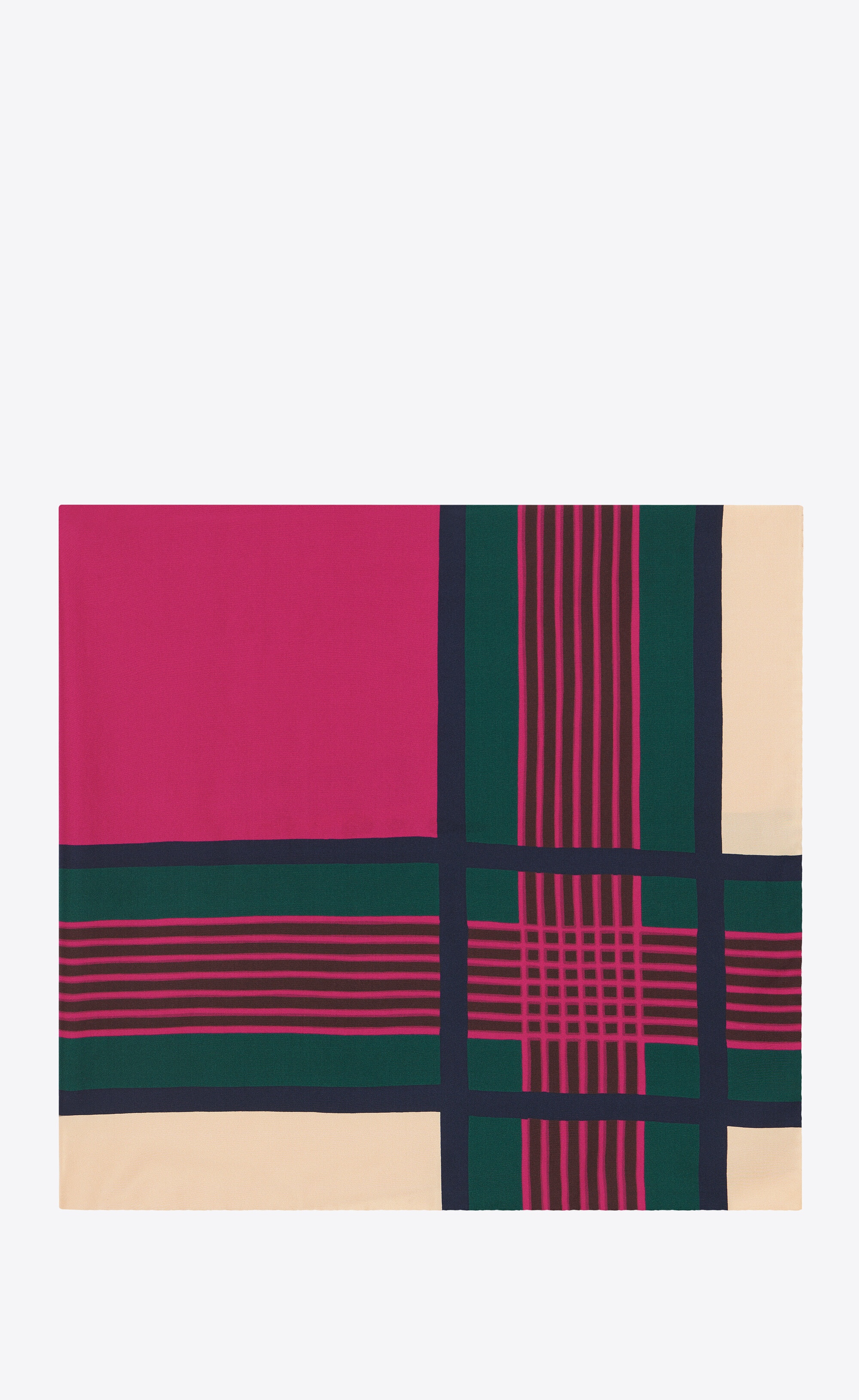 square scarf in silk twill - 1