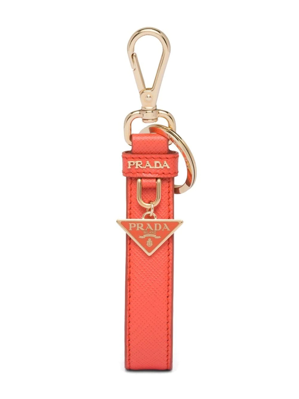 Saffiano leather keychain - 1