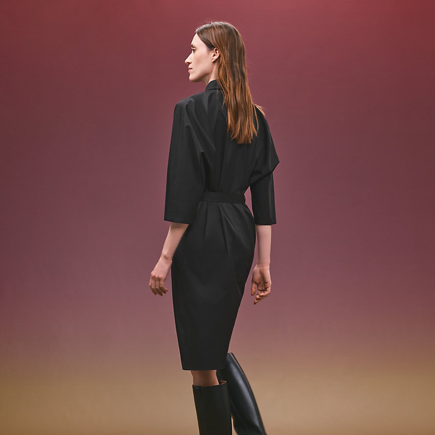 Belted long-sleeve dress - 2