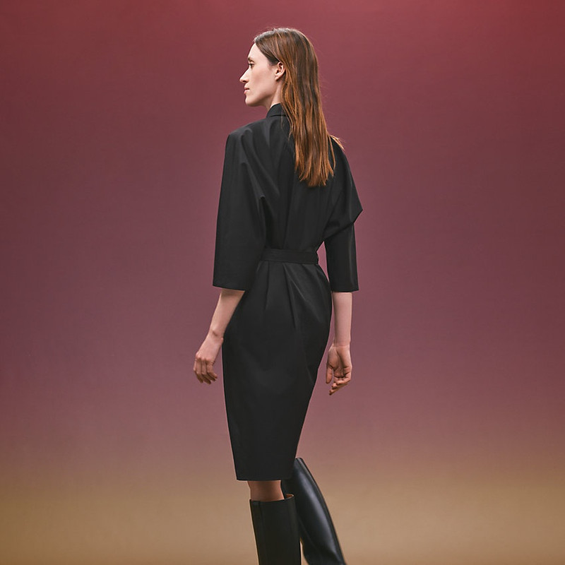 Hermès Belted long-sleeve dress outlook