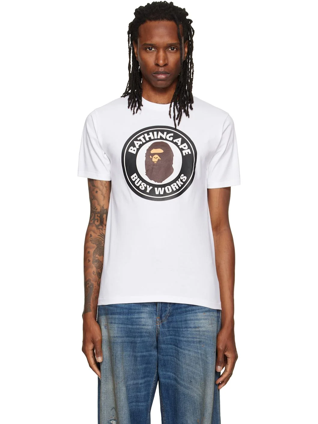 White 'Busy Works' T-shirt - 1