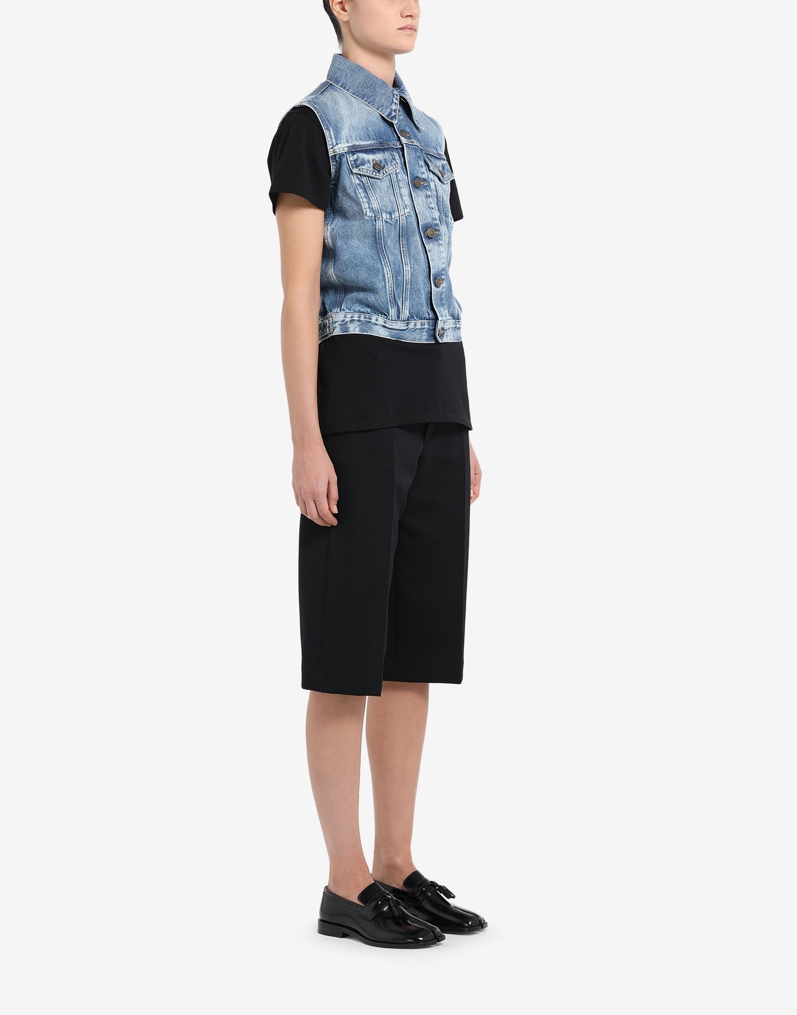 Sleeveless recycled denim jacket - 3