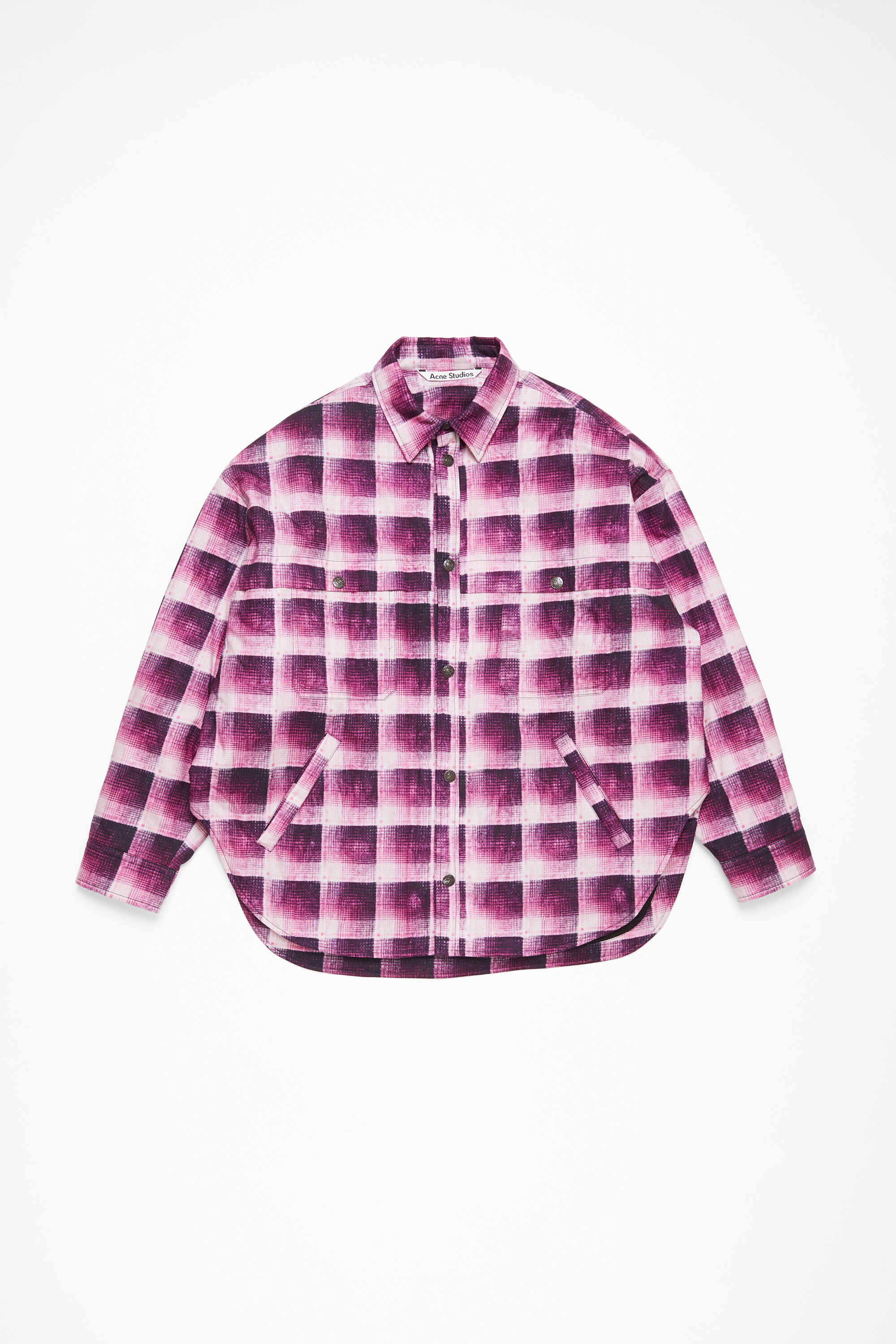 Check button-up shirt - Pink - 8
