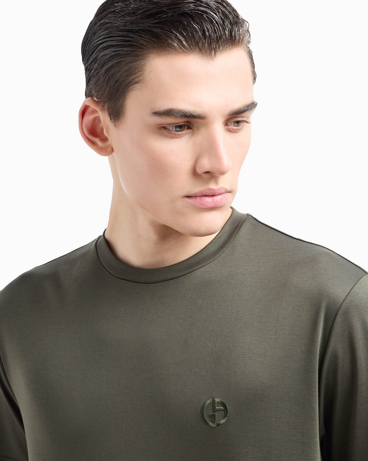 Cotton-interlock T-shirt with embroidered logo - 5