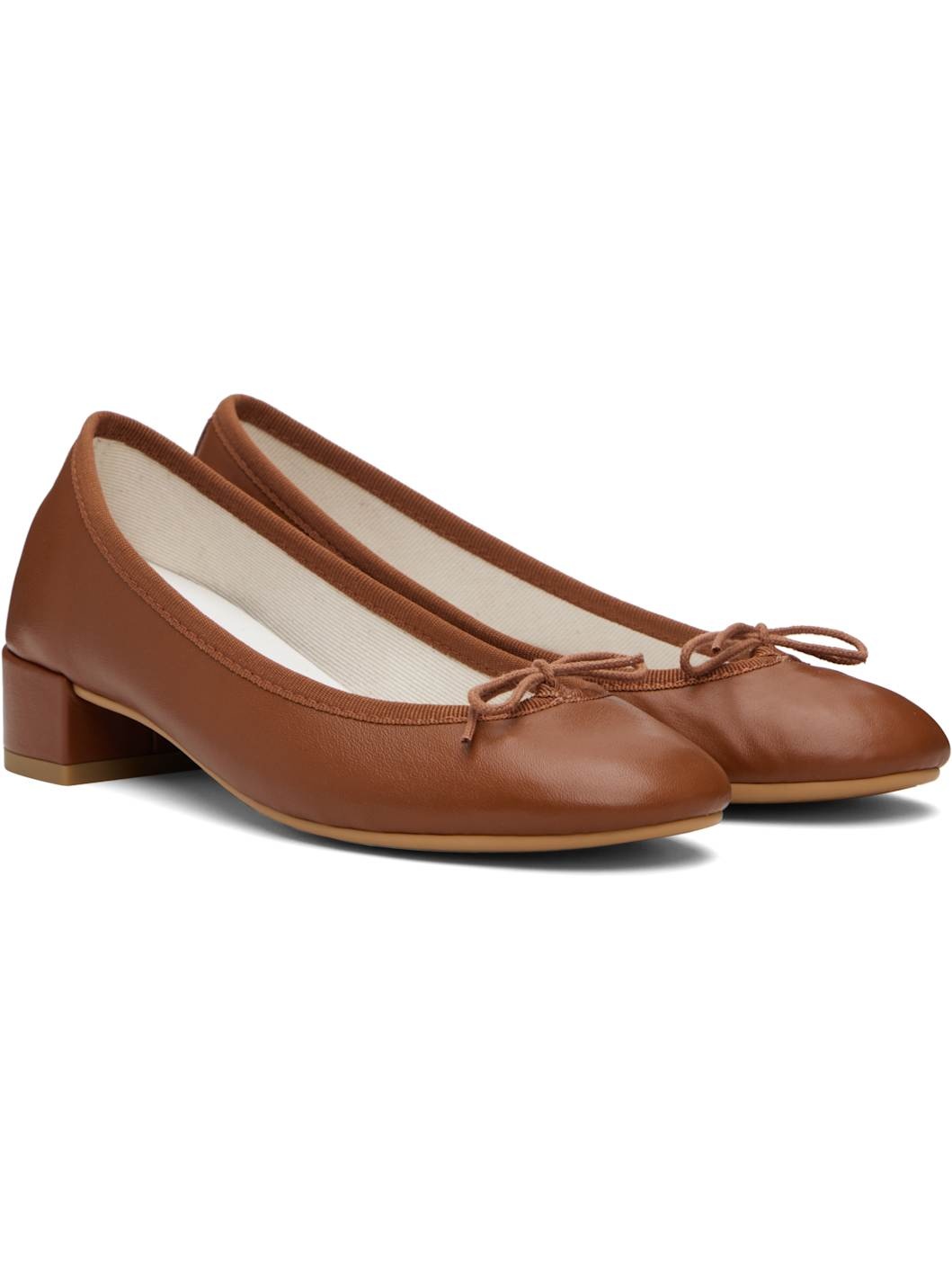Tan Camille Rubber-Sole Heels - 4