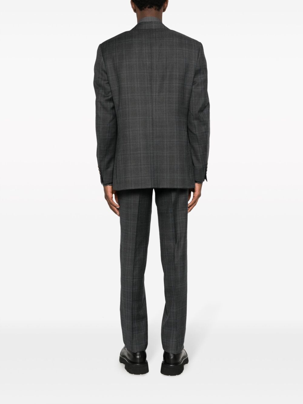 checked wool suit - 4