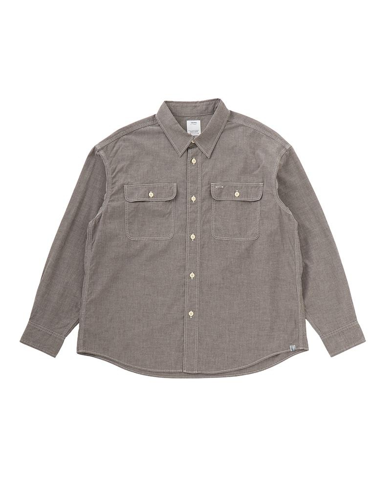 LANGER CHAMBRAY L/S (C/SI) BROWN - 1