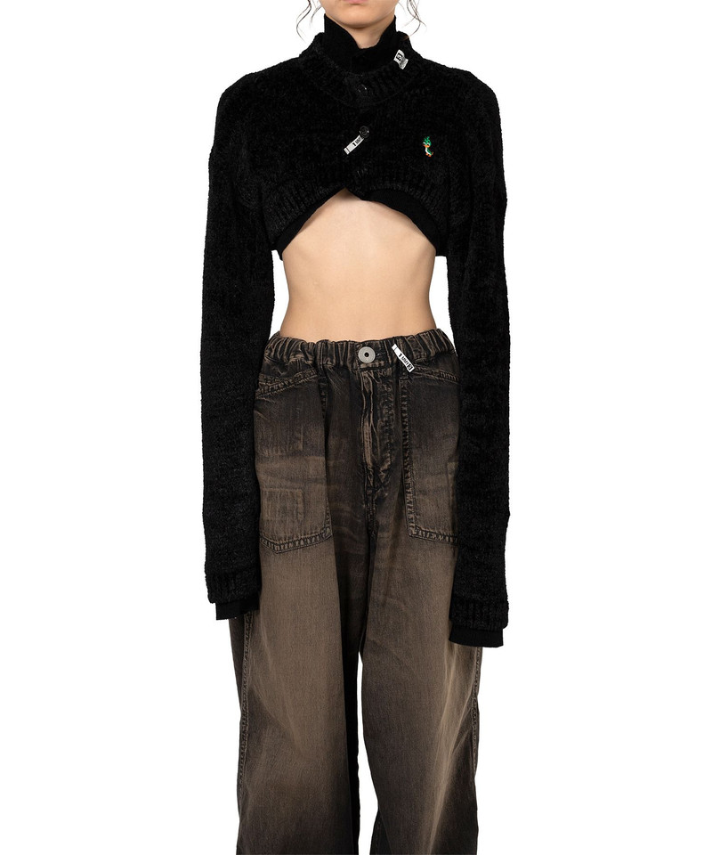 Layered Cropped Knit Cardigan 3