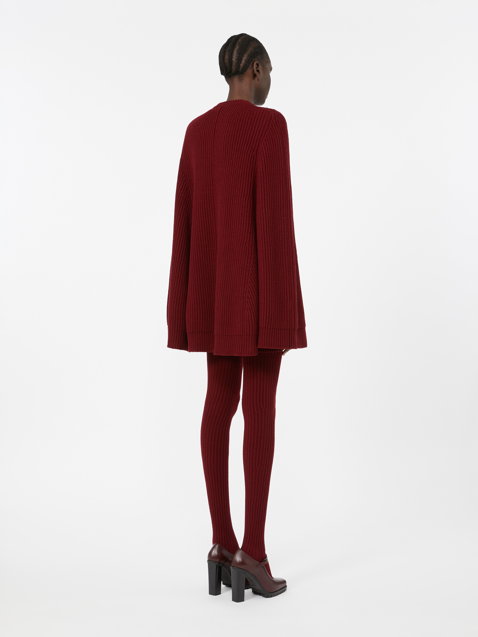 ASTORIA1234 Wool and cashmere cape dress - 4