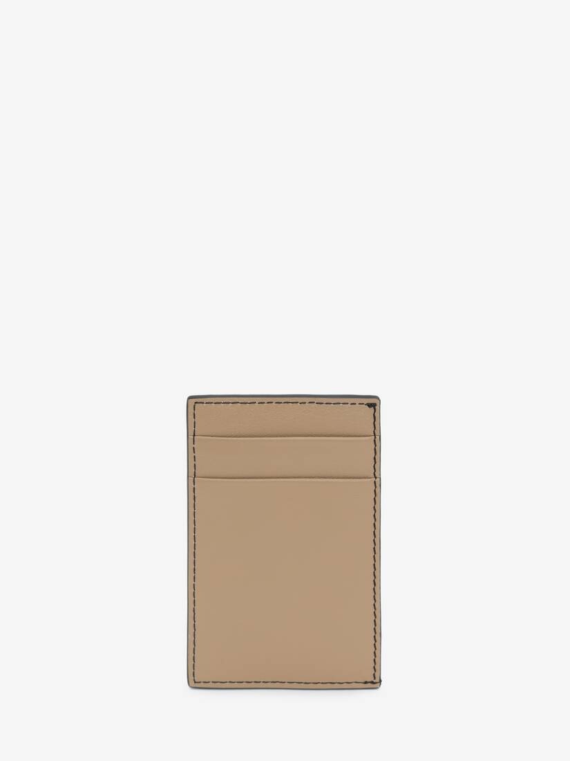 Mcqueen Graffiti Card Holder in Black/beige 3