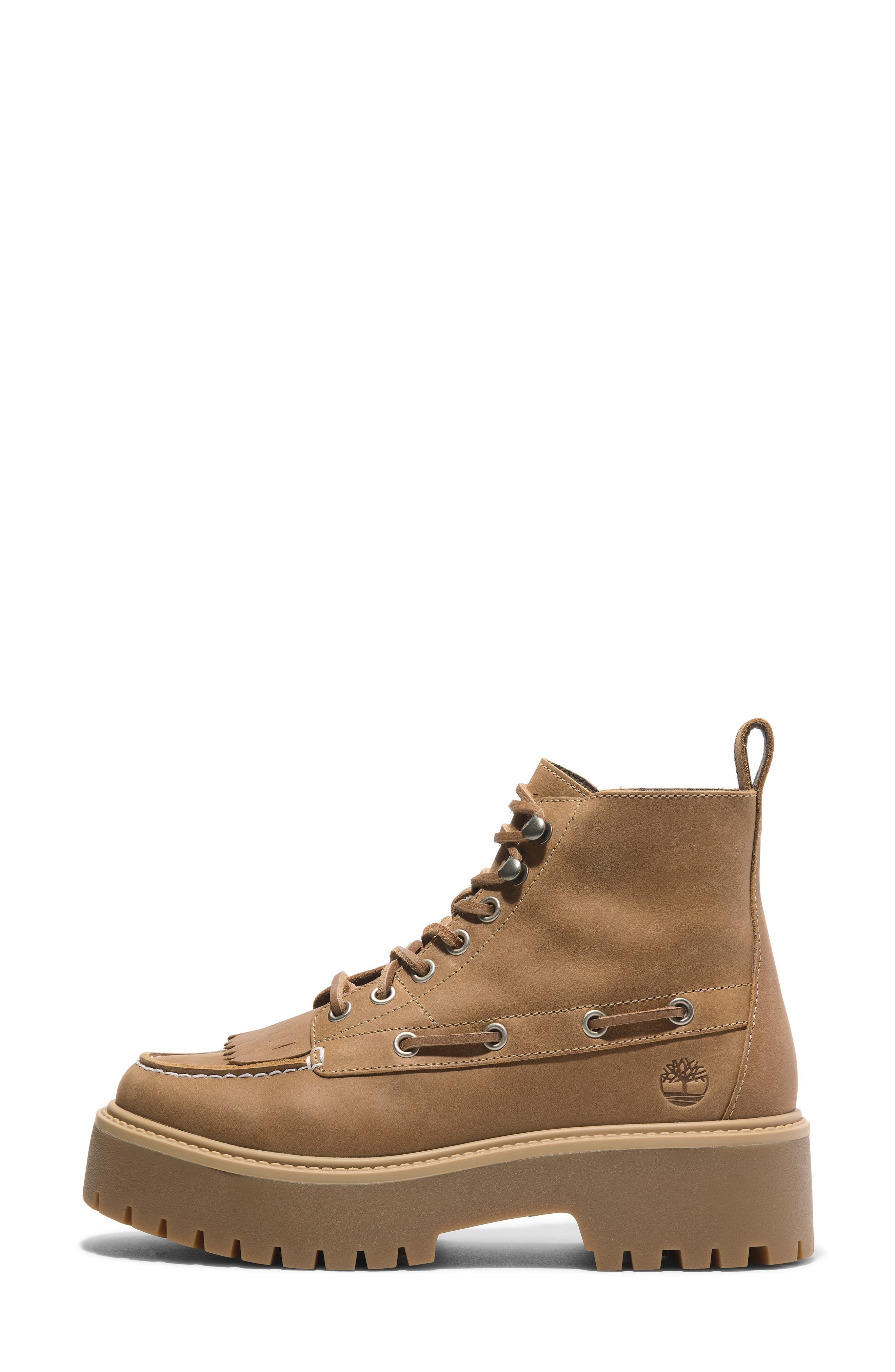 Timberland Stone Street Platform Hiking Boot in Wheat Full Grain at Nordstrom - 8