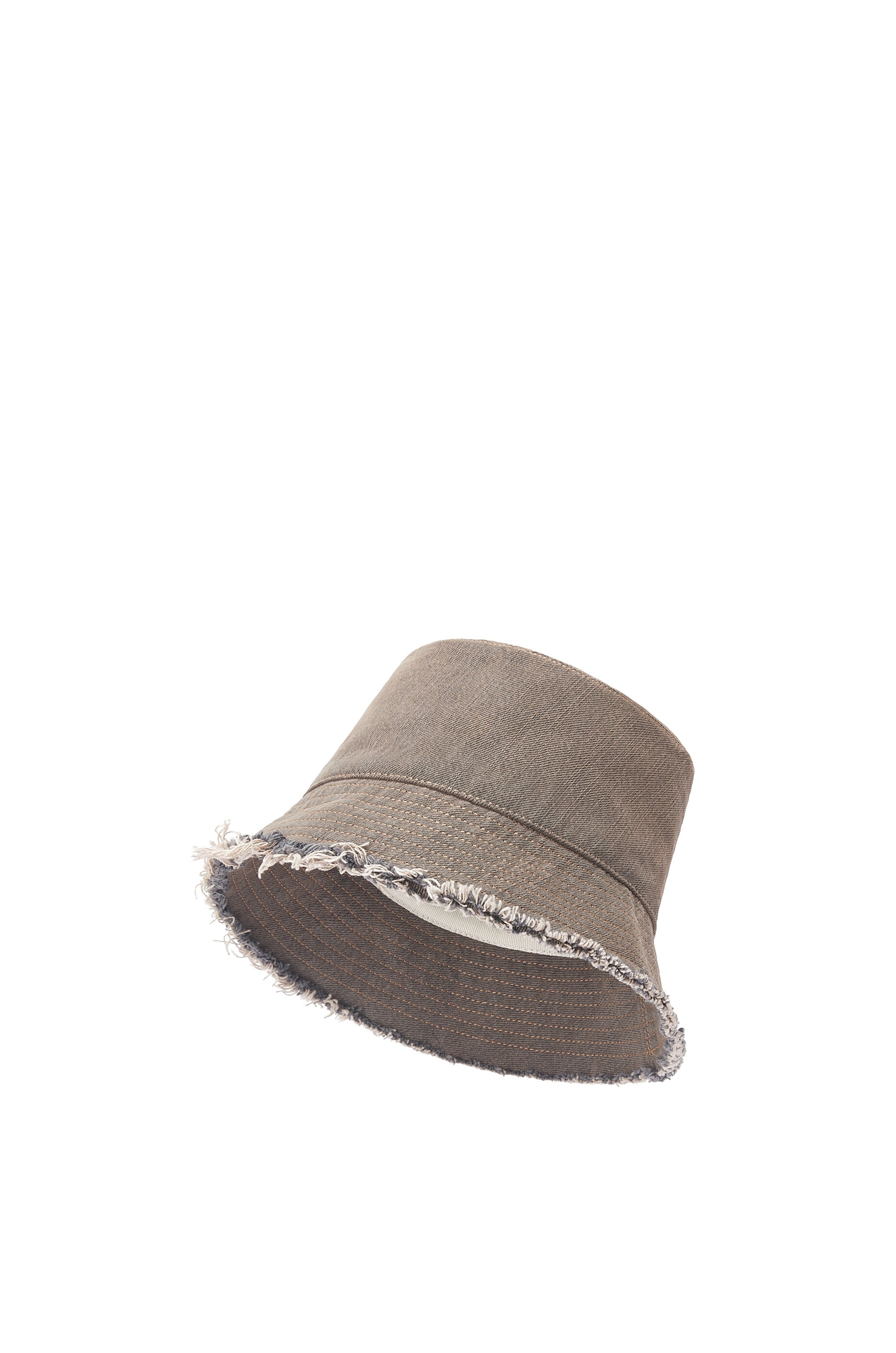 Loewe Frayed Denim Bucket Hat