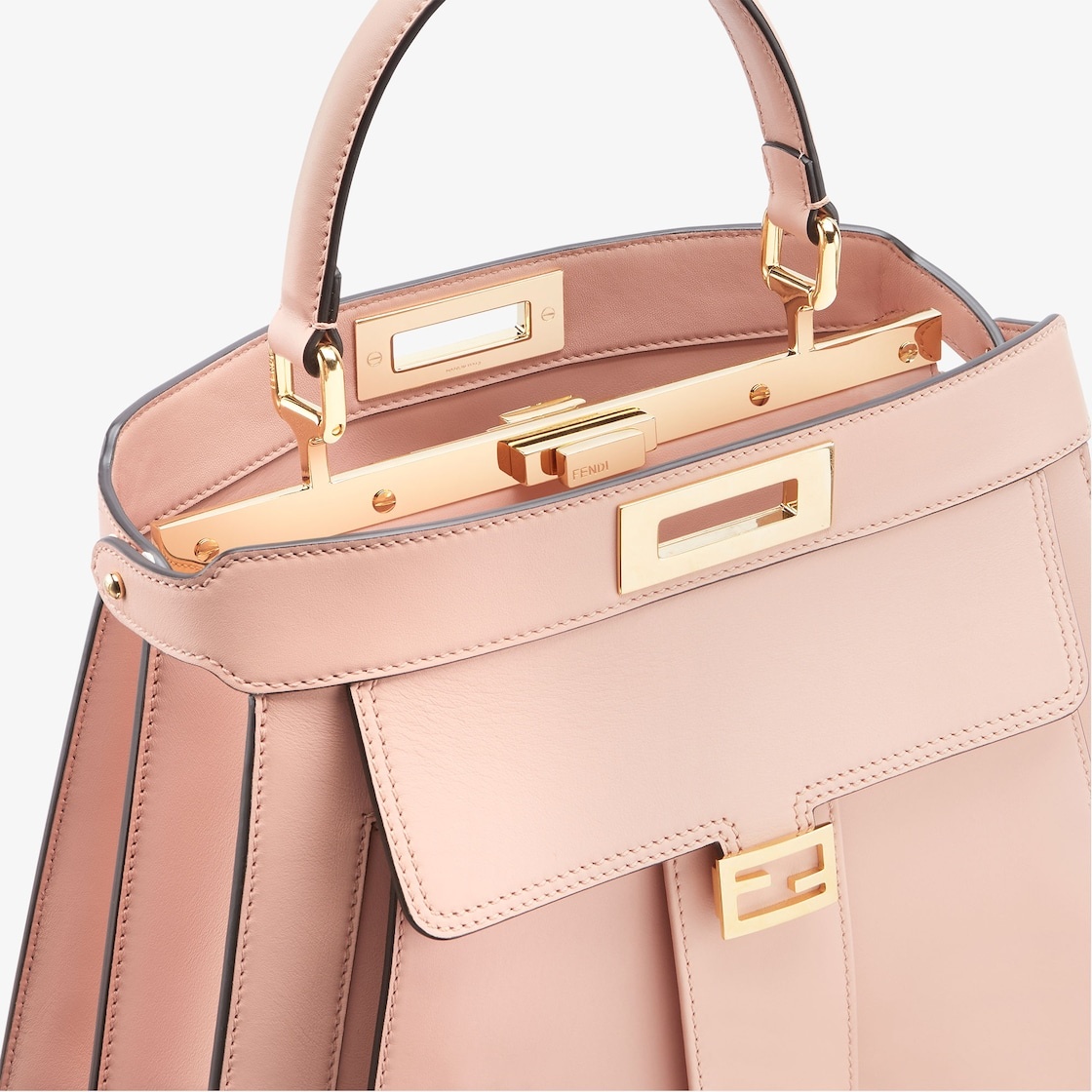 Baguette cloth handbag Fendi Pink in Cloth - 31202225