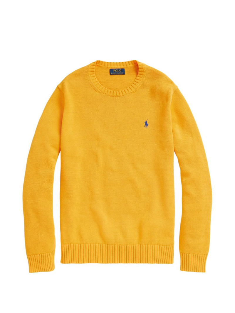 embroidered-logo crew-neck sweater 1