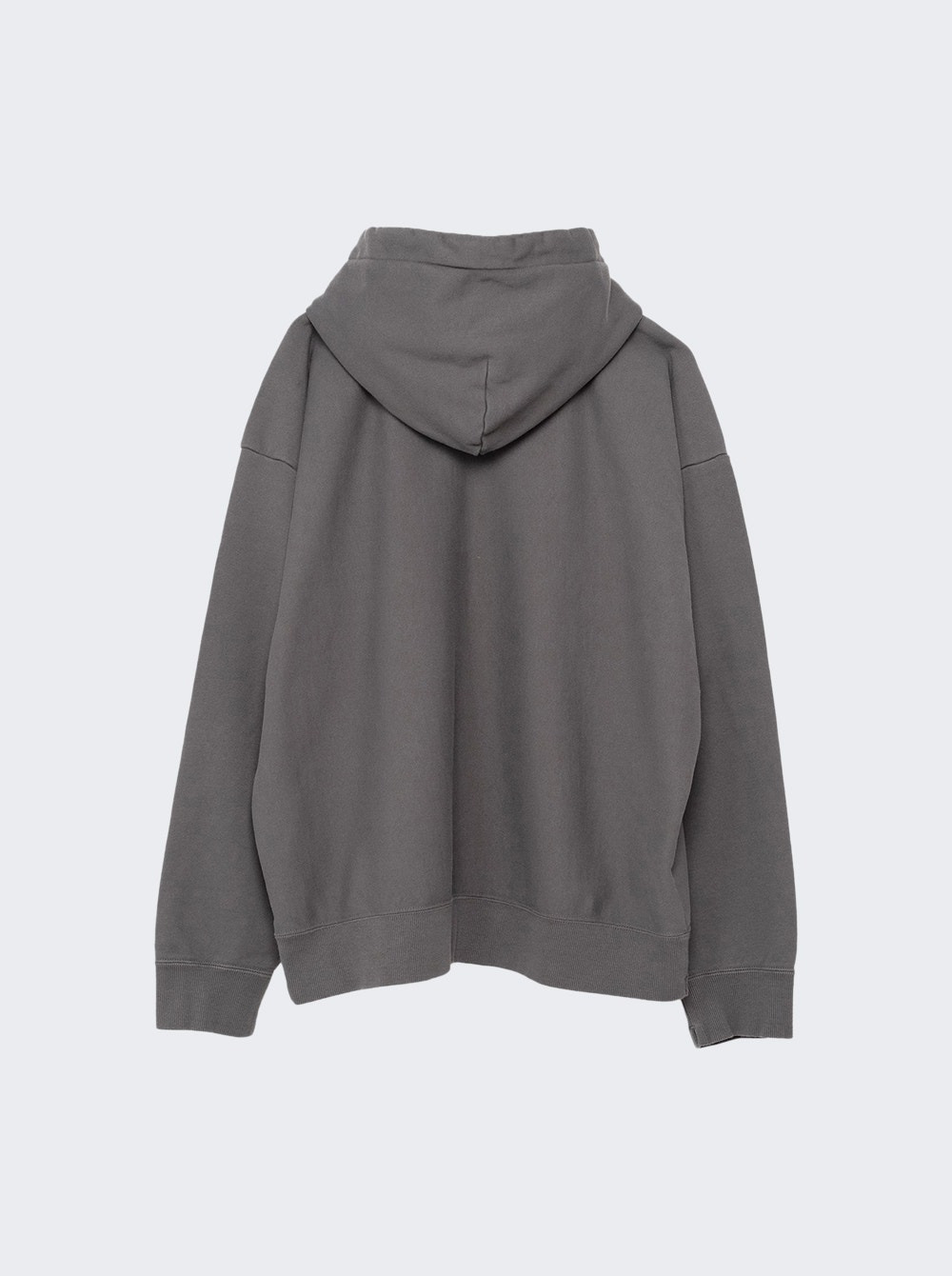 French Terry Hooded Pullover Dark Grey - 2