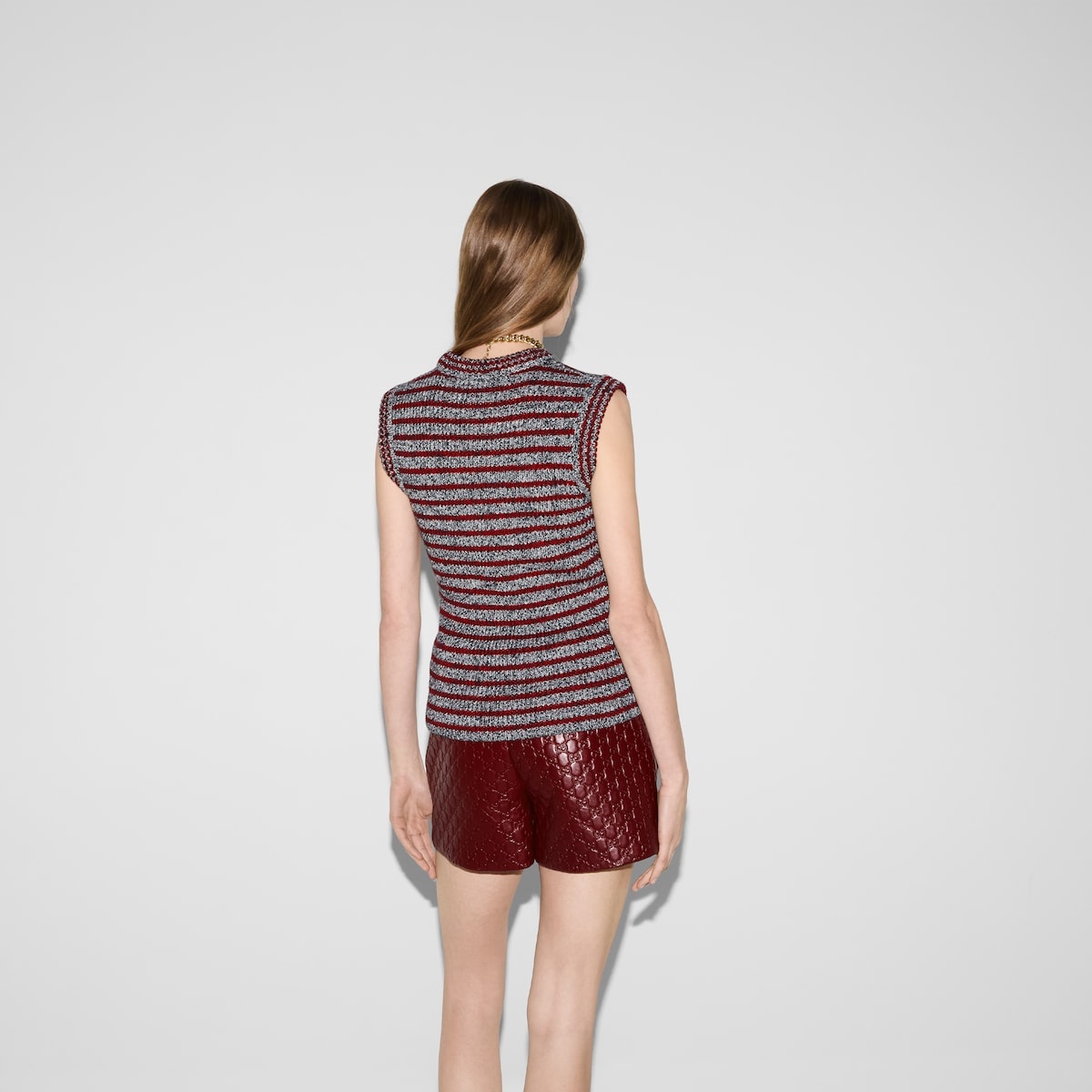 Wool cotton crewneck top - 4