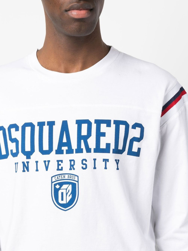 University-print long-sleeve T-shirt 5