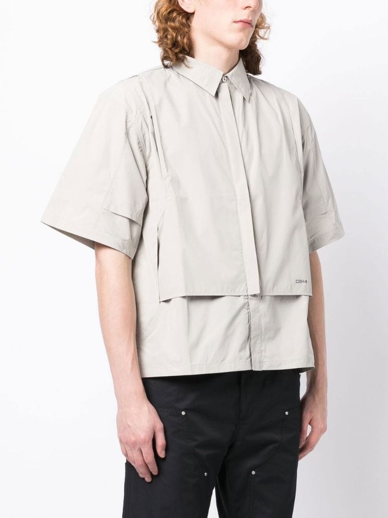 Intervein layered short-sleeved shirt - 3