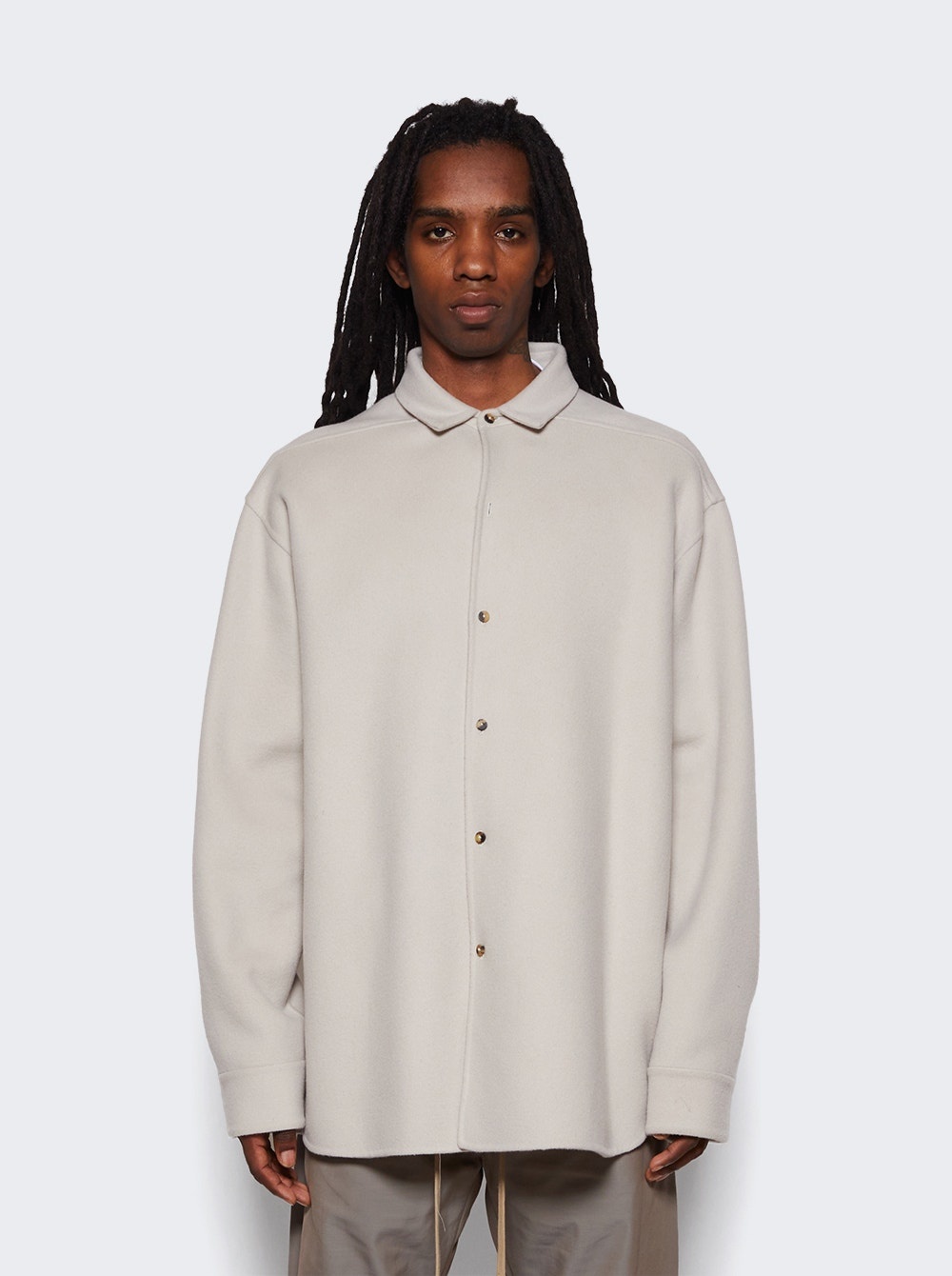 Eternal Wool Cashmere Shirt Cement - 3