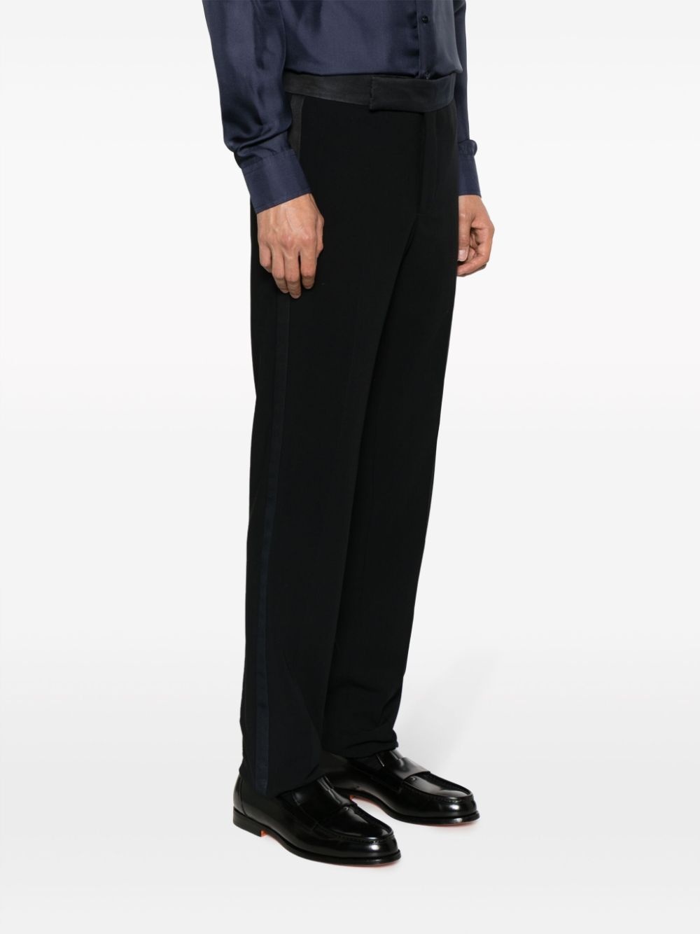 high-waisted straight-leg trousers - 3