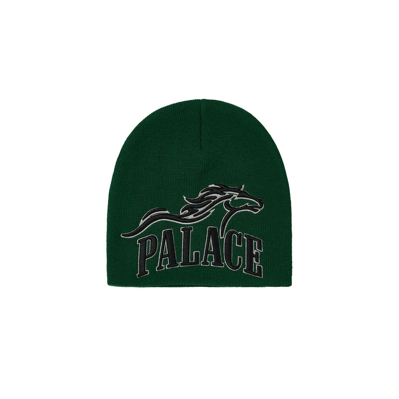 HORSEPOWER NEIN CUFF BEANIE RACEY GREEN 1