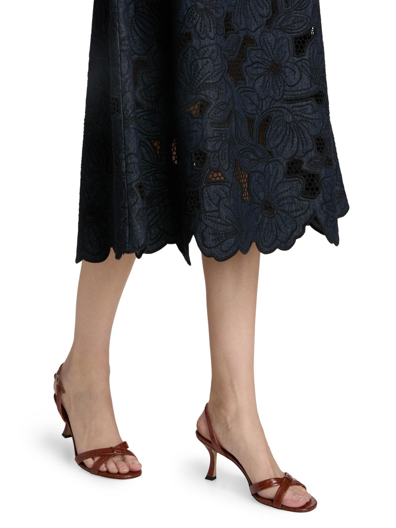 Women's Rosaura Floral Laser-Cut Midi-Dress - Indigo Rinse 6