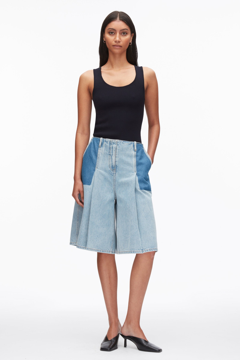 Ghost Patch Lightweight Denim Bermuda Shorts 1