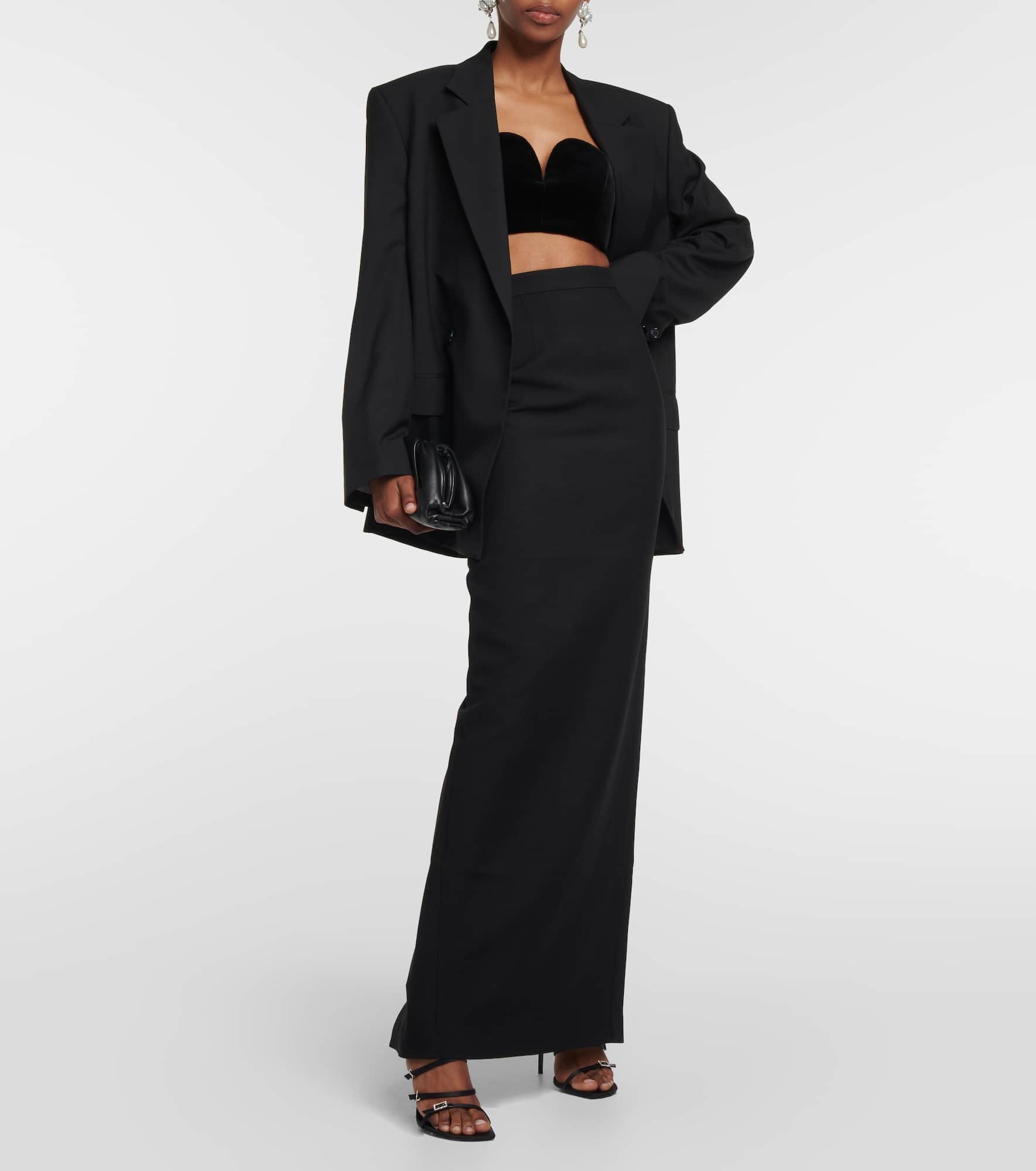 Asymmetrical wool and silk maxi skirt - 2