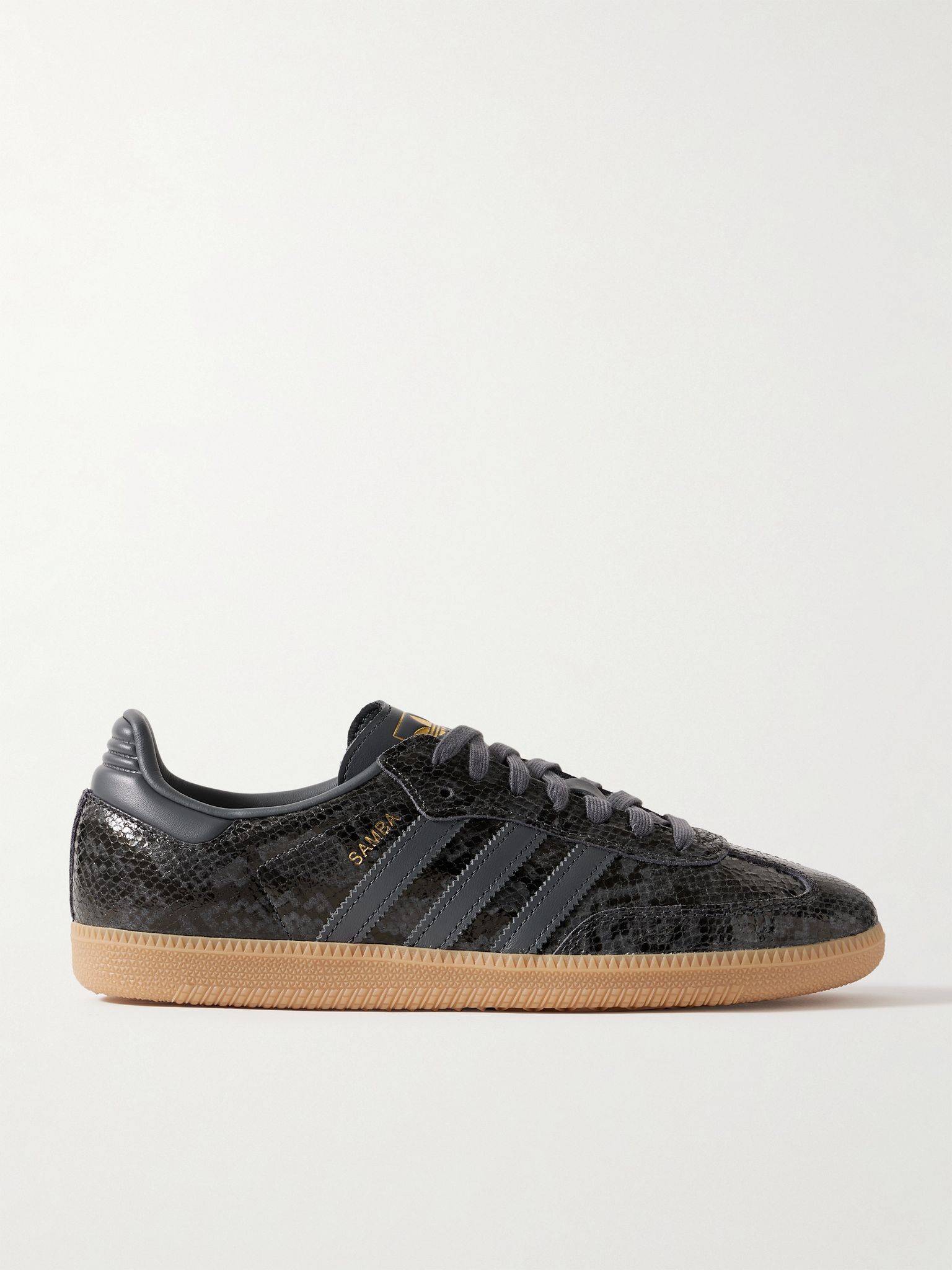 Samba OG Snake-Effect Leather Sneakers Black - 1