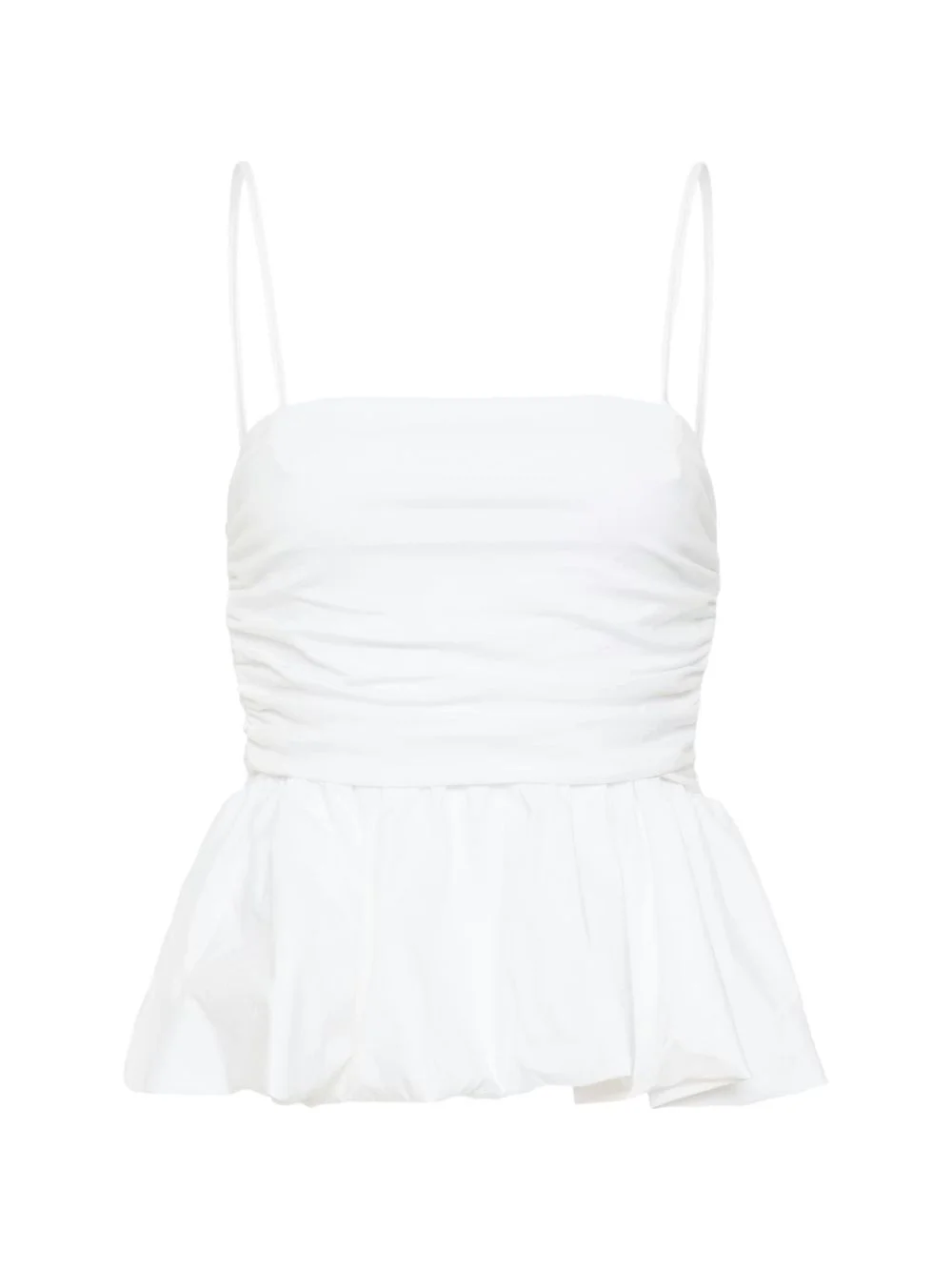 GZerin ruched peplum cotton blouse - 1