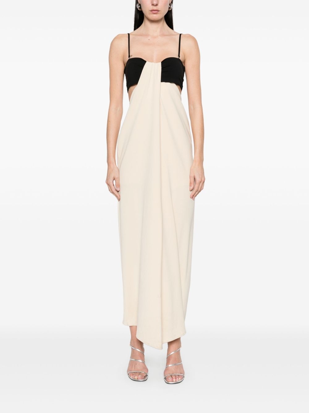 bandeau draped maxi dresss - 6
