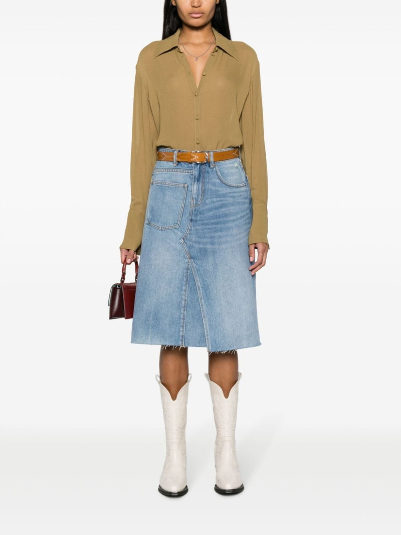 TORY BURCH Deconstructed denim skirt outlook