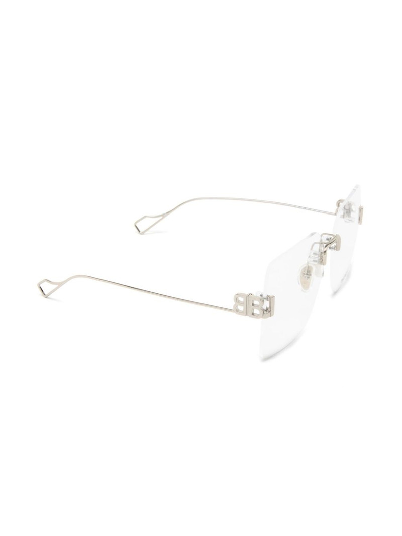 BALENCIAGA BB rimless glasses outlook