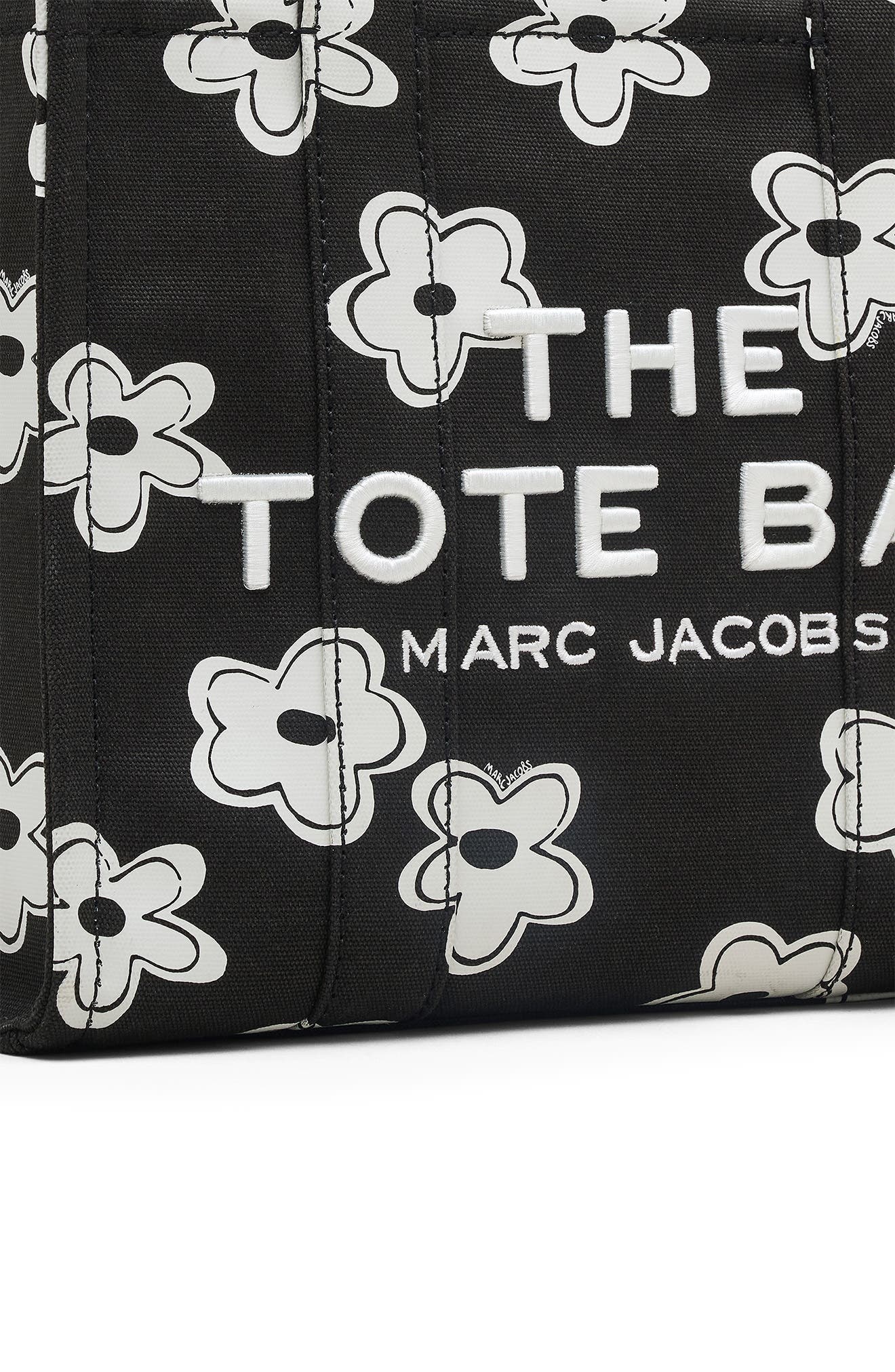 Marc Jacobs The Daisy Canvas Medium Tote Bag in Black/white at Nordstrom - 8