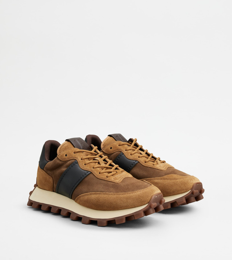 SNEAKERS TOD'S 1T IN SUEDE - BROWN, BLUE 3