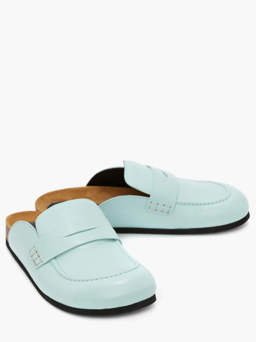 WOMEN'S LEATHER LOAFER MULES - 2