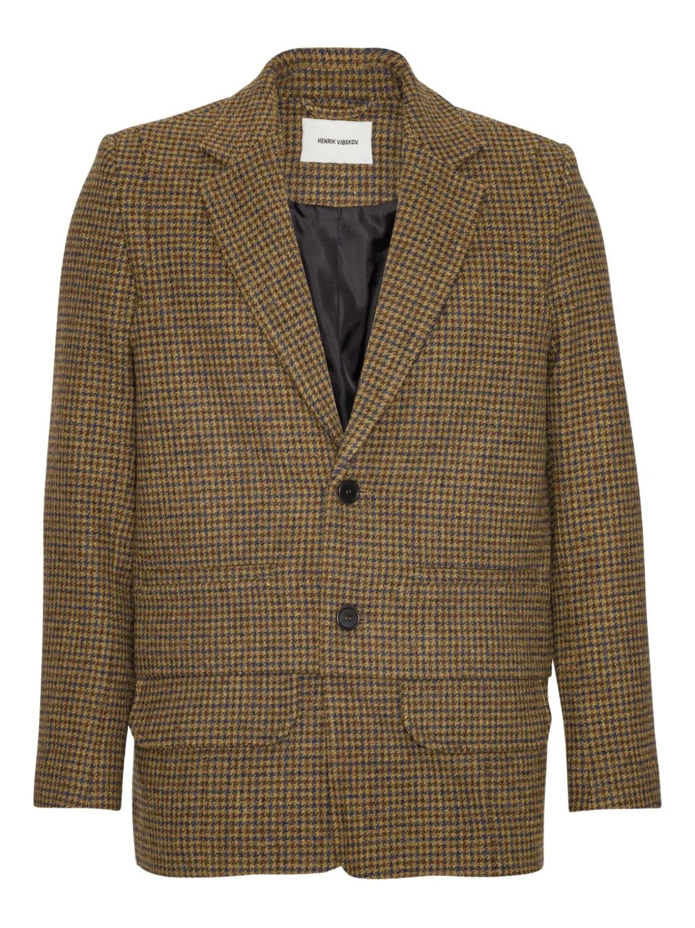 houndstooth two-button blazer - 1