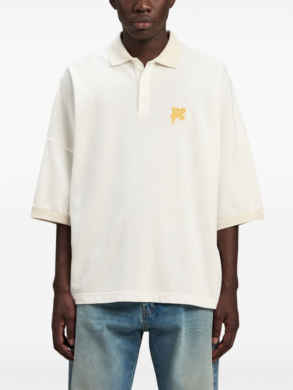 logo-print cotton polo shirt - 2