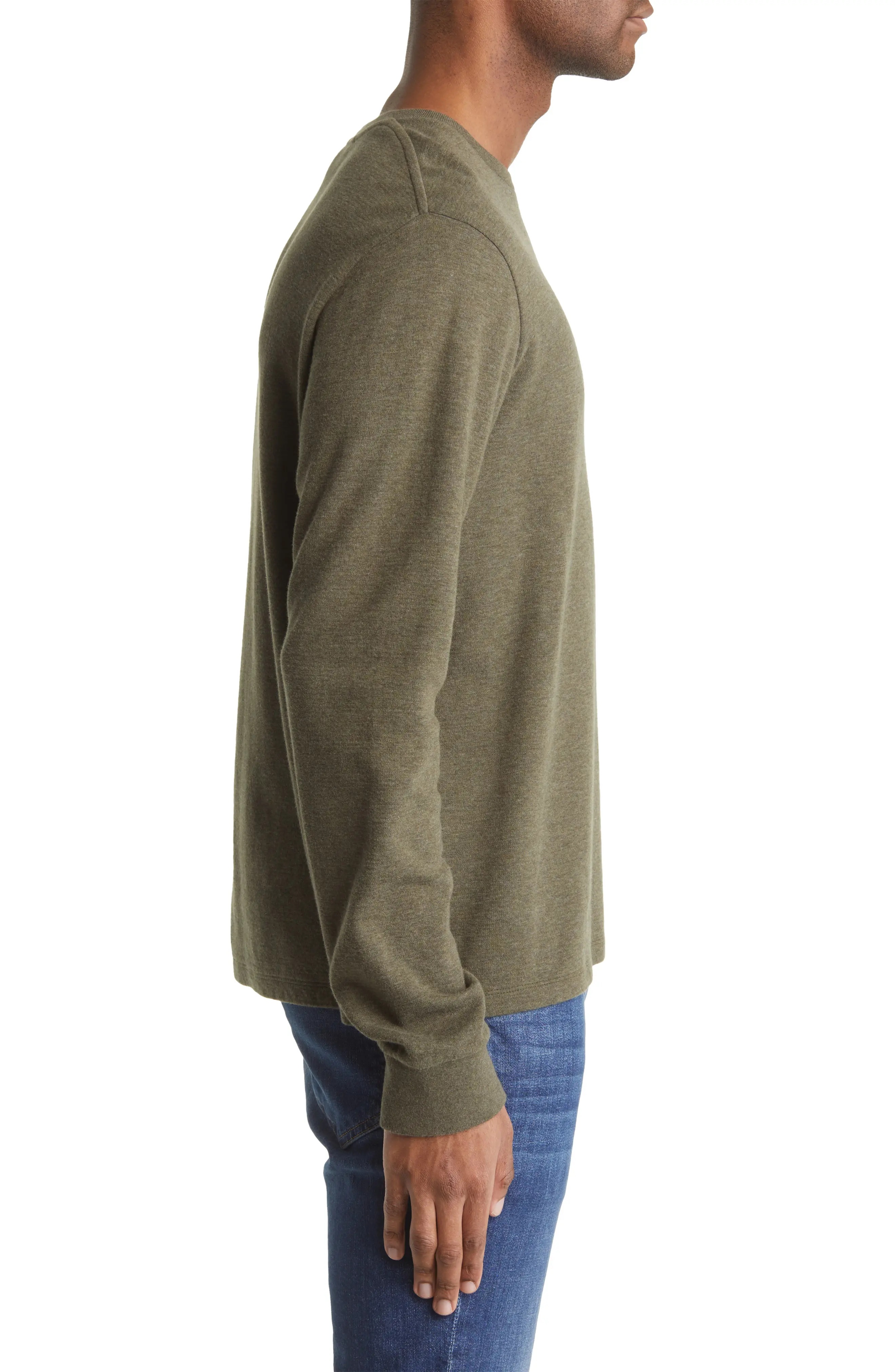 Duo Fold Long Sleeve Cotton T-Shirt - 3