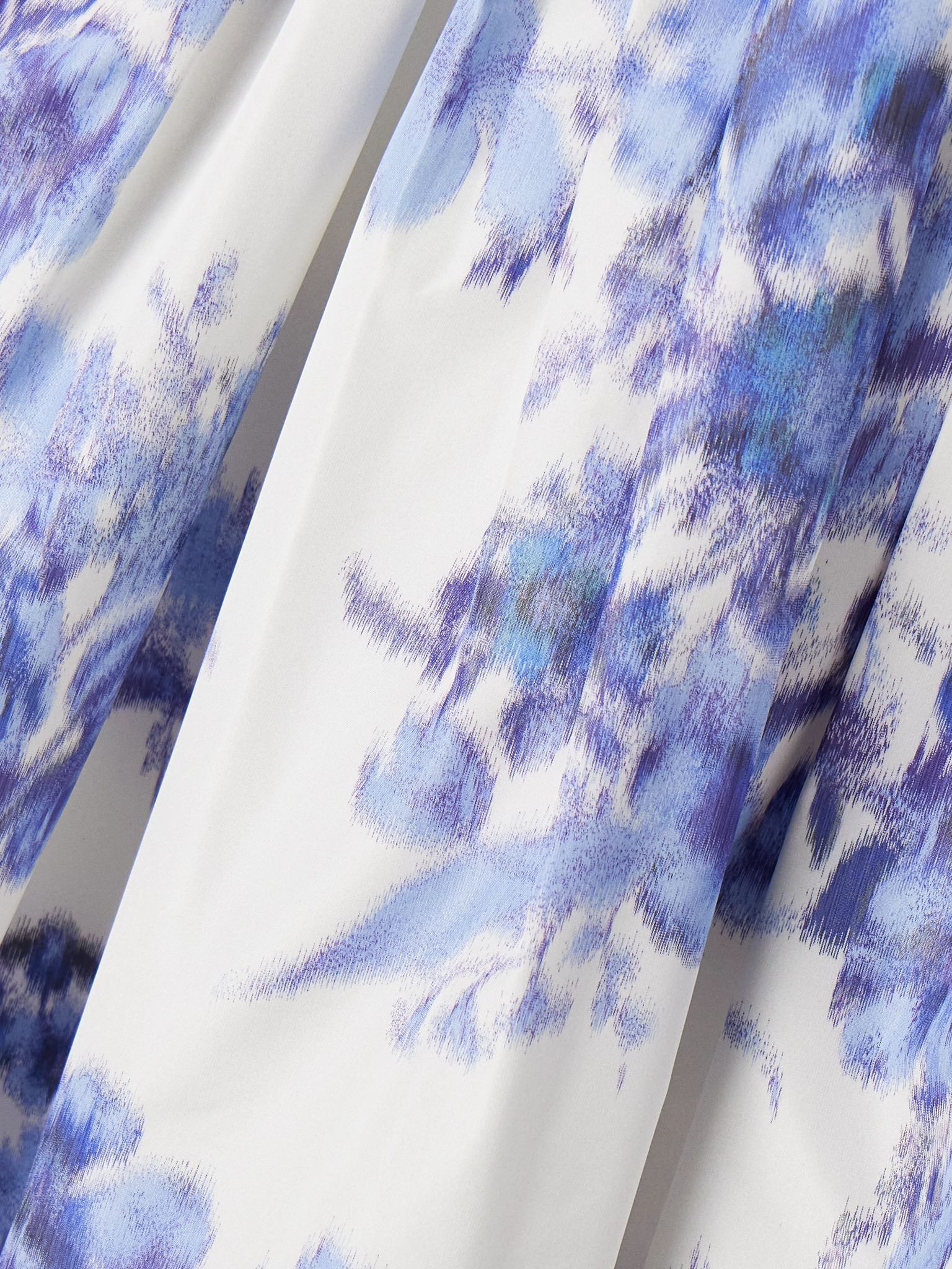 Pleated floral-print taffeta maxi skirt Blue - 5