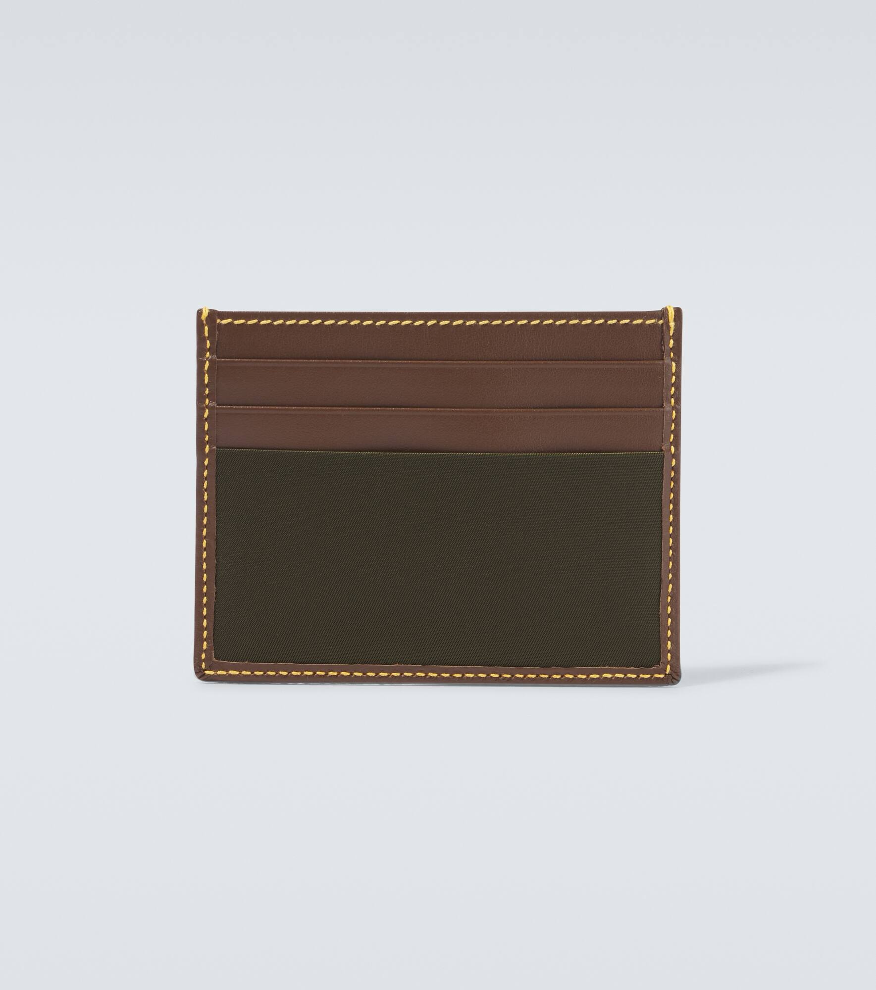 Re-Nylon leather-trimmed card holder - 2