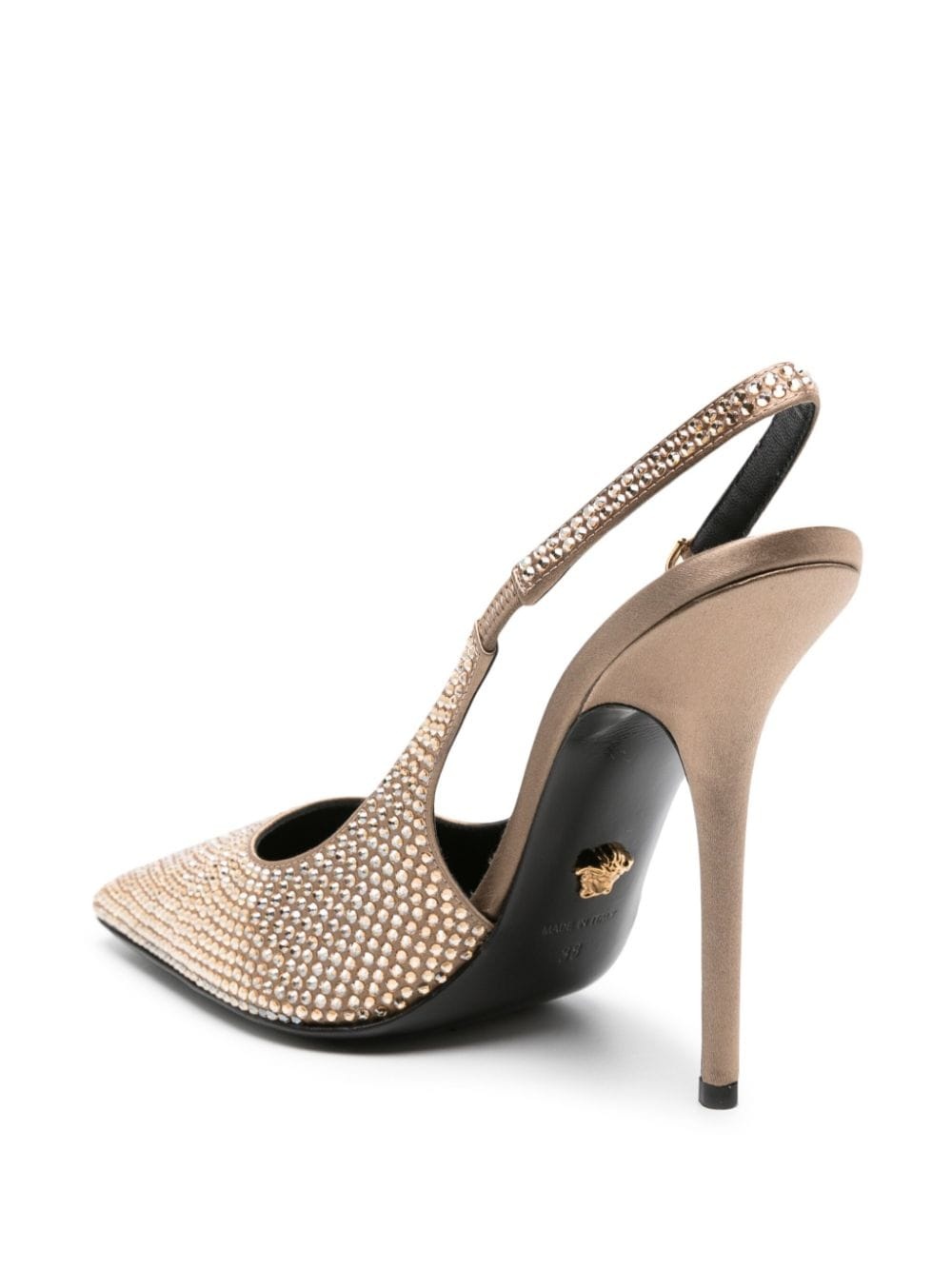 110mm rhinestone slingback pumps - 3