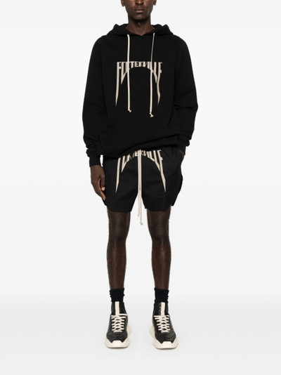 Rick Owens motif-embroidered track shorts outlook