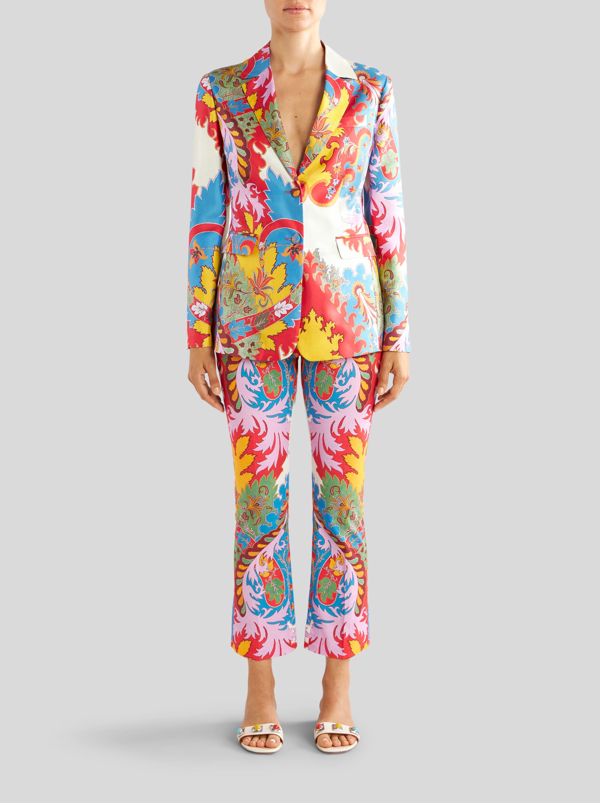 TAILORED COTTON PRINTED TROUSERS - 3