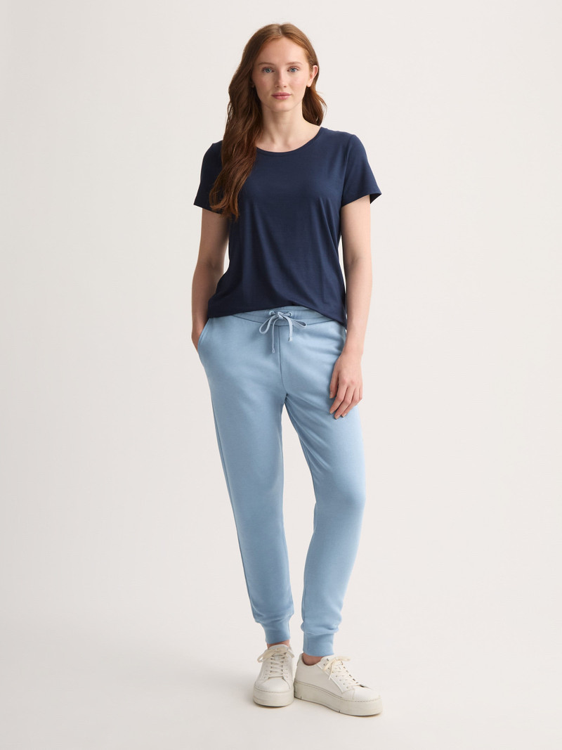 Derek Rose Women's Sweatpants Quinn Cotton Modal Soft Denim Blue outlook