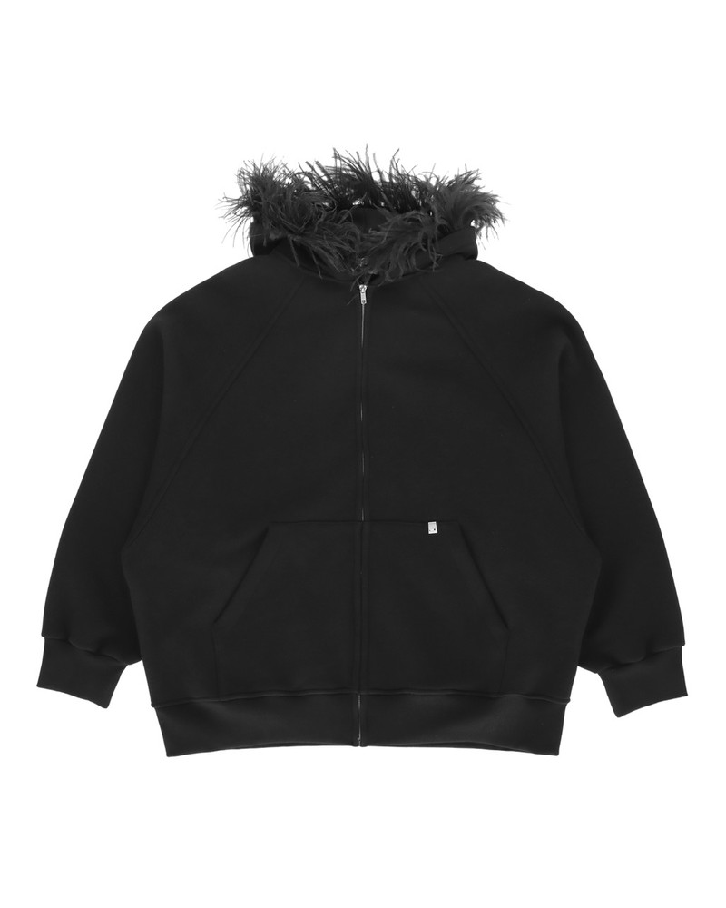 OVERSIZED FEATHERED HOODIE 1
