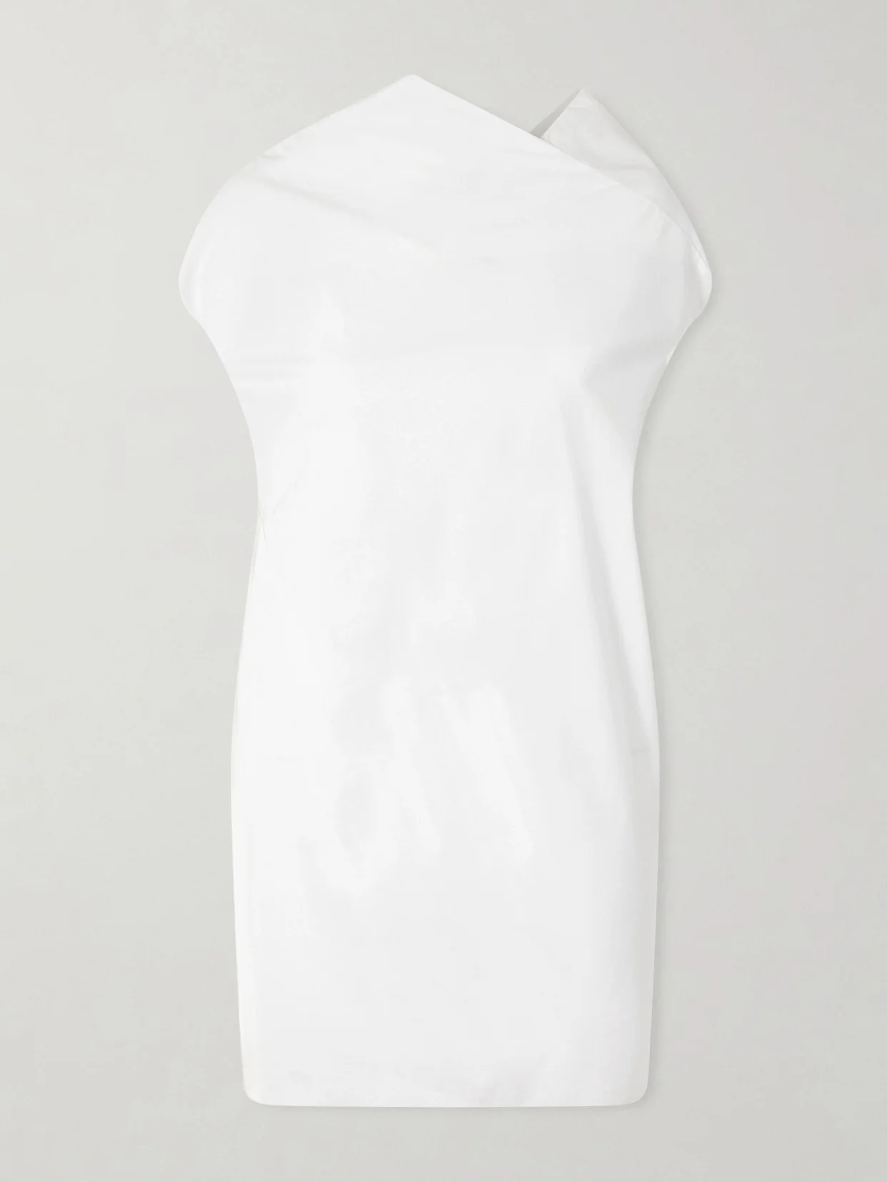 Tatia Draped Cotton-poplin Mini Dress - 1