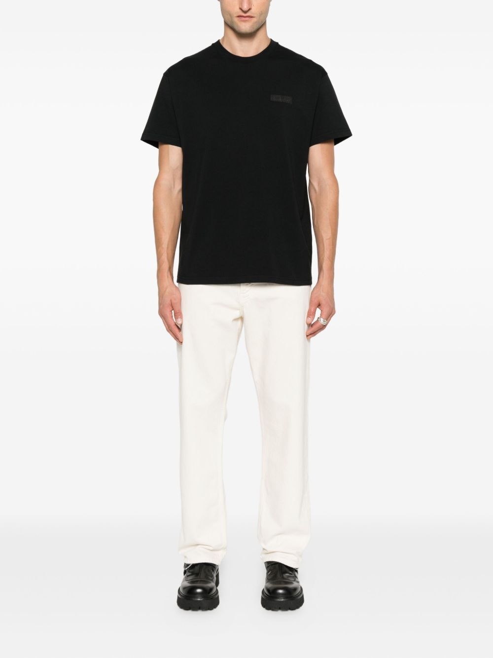 logo-patch cotton T-shirt - 2