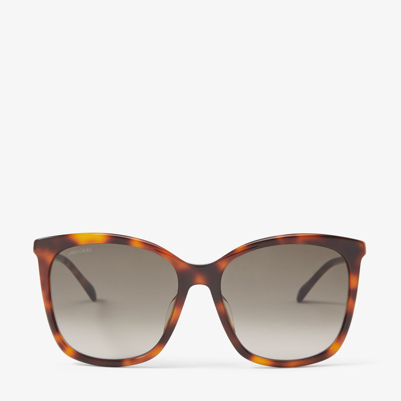 Nerea/G Havana Square Frame Sunglasses with Swarovski Crystals - 1